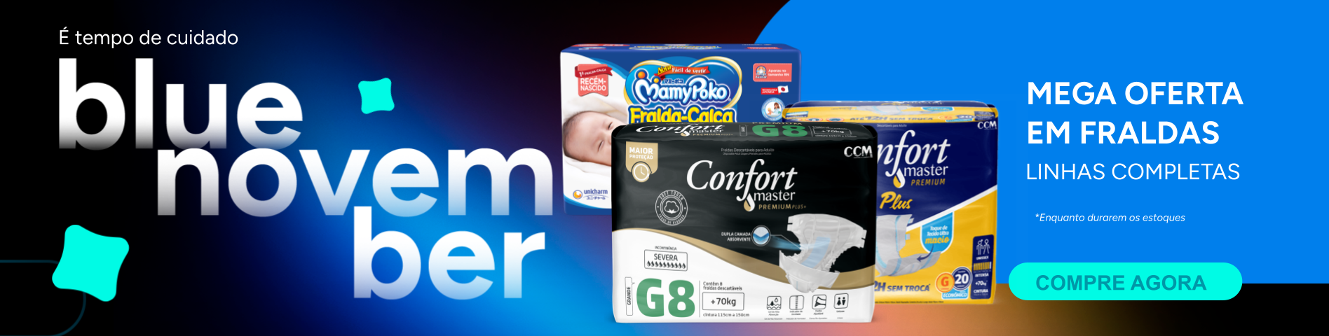 BLUE FRIDAY Fraldas Confort Plus / Master / MamyPo