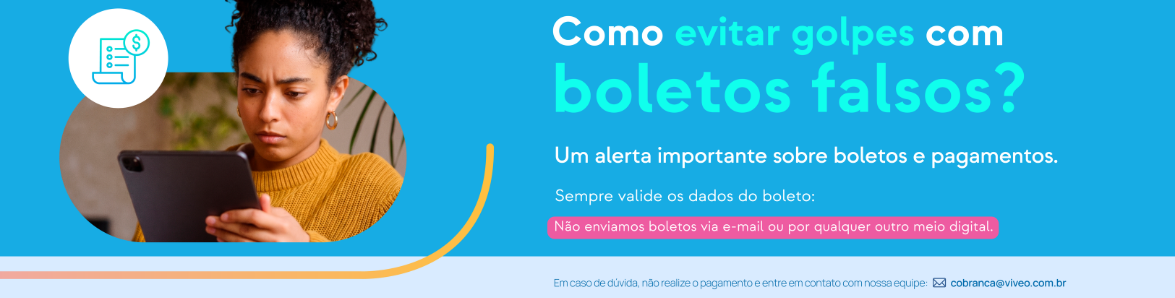 AVISO SOBRE BOLETOS FALSOS