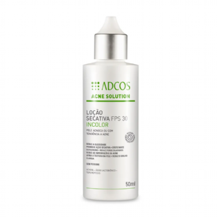 ADCOS ACNE SOLUTION LOCAO SECATIVA FPS 30 INCOLOR 50 ML