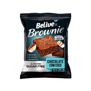 BROWNIE CHOC/COCO S/G S/L 40G - BELIVE
