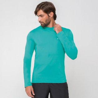 UVLINE CAMISETA UVPRO BR ML MASC VERDE MENTA M