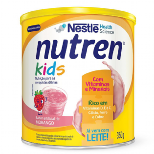 NUTREN KIDS MORANGO 350G | Suplemento Nutricional Infantil