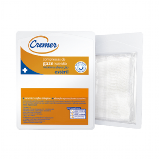 Compressa de Gaze Est 7.5 x 7.5 | 11F - Pacote com 10 Unidades Cremer