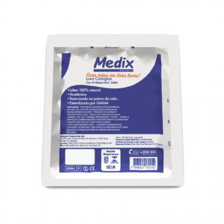 LUVA ESTERIL N.6,5 LATEX C/PO MEDIX PAR
