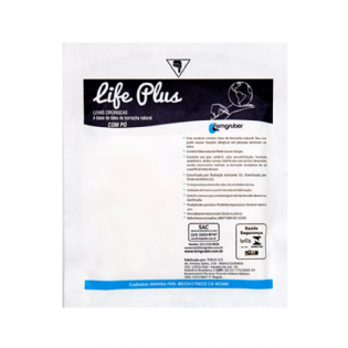 LUVA CIRURGICA LIFE PLUS 8.0 ESTERIL C/PO UNIDD