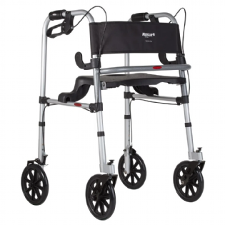 ANDADOR DE ALUMINIO COM 4 RODAS E ASSENTO MERCUR BC1550