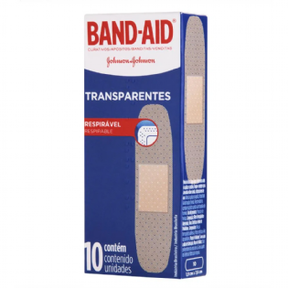 BAND AID TRANSPARENTE CX C/ 10 UND.