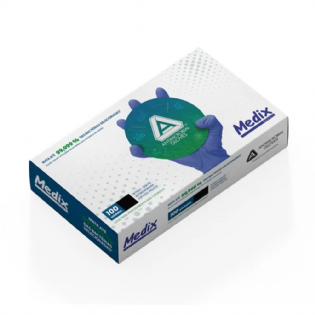 LUVA DESC NITRILICA S/PO G CX C/100 UN (MEDIX)
