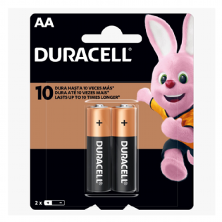 PILHA DURACELL TAM: AA PEQ C/ 2 