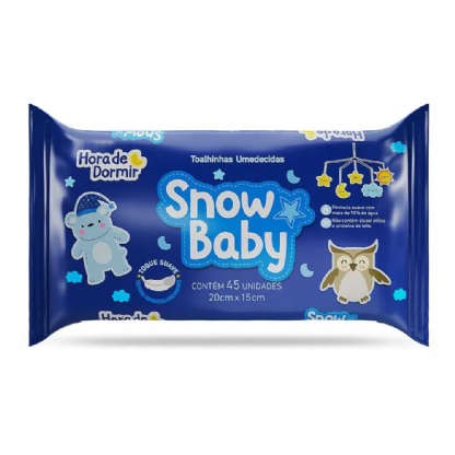 TOALHA UMED. SNOW BABY HORA DE DORMIR C/45 UN.