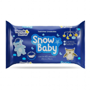 TOALHA UMED. SNOW BABY HORA DE DORMIR C/45 UN.