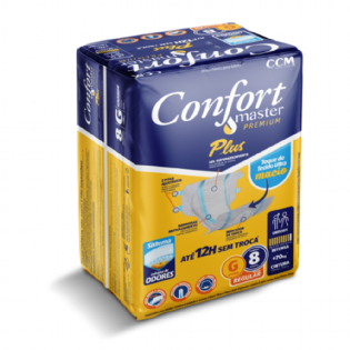 FRALDA CONFORT PLUS REGULAR G C/8
