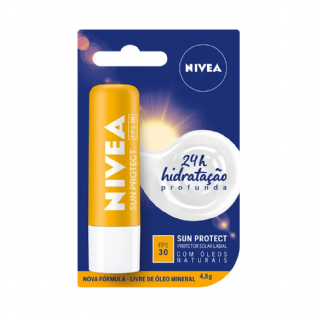 NIVEA LABIAL FPS 30 SUN PROTECT EMBALAGEM AMARELA 4,8G