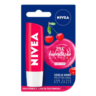 NIVEA LABIAL CEREJA SHINE  EMBALAGEM CEREJA 4,8G