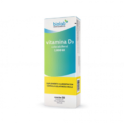 VITAMINA D3 1000UI 30 CAP BIOLAB