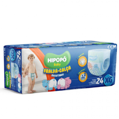 FRALDA HIPOPO BABY CALÇA JUMBO XG C/24 UNID