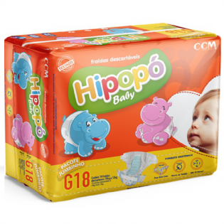 FRALDA HIPOPO BABY JUMBINHO G PCT C/18