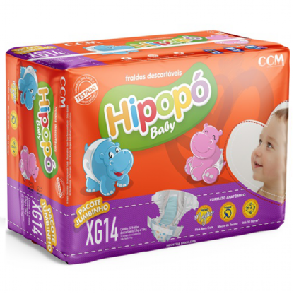 FRALDA HIPOPO CALÇA JUMBO XG PCT C/ 14 UN