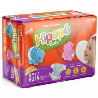 FRALDA HIPOPO CALÇA JUMBO XG PCT C/ 14 UN