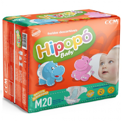 FRALDA HIPOPO BABY JUMBINHO M C/20 UNID