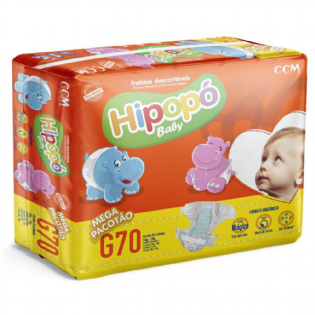 FRALDA HIPOPO BABY MEGA EG 60 UNIDADES | Conforto e Proteção para Seu Bebê