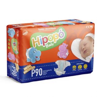 FRALDA HIPOPO BABY MEGA P 90UN