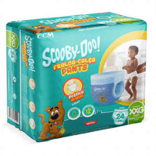 FRALDA SCOOBY DOO CALÇA JUMBO XXG | PACOTE COM 24 UNIDADES