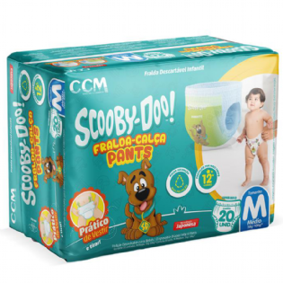 Fralda Scooby Doo Calça Jumbinho M | Pacote com 20 Unidades