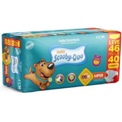 Fralda Scooby Doo Hiper XXG | 40 + 6 Unidades