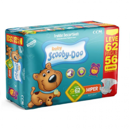 FRALDA SCOOBY DOO HIPER G 56+6