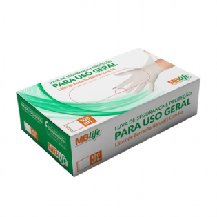LUVA DE PROCED LATEX C/PÓ TAM PP 100UN MBLIF