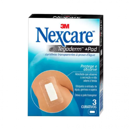 CURATIVO TEGADERM COM PAD C/3 NEXCARE
