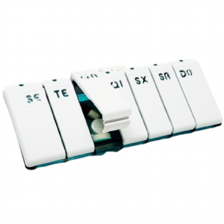 PORTA-COMPRIMIDOS PILBOX .CITY TURQUESA UNIDADE