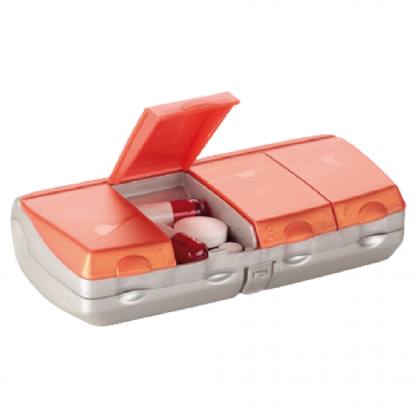 PORTA COMPRIMIDOS PILBOX DAILY LARANJA 4 COMPART 1 DIA