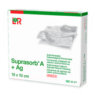 CURATIVOS SUPRASORB A+AG ALGINATO DE CALCIO COM PRATA 10X10 REF 20571