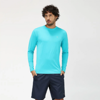 UVLINE CAMISETA UVPRO BR ML MASC AZUL PISCINA GG
