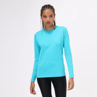 UVLINE CAMISETA UVPRO BR ML FEM AZUL PISCINA P