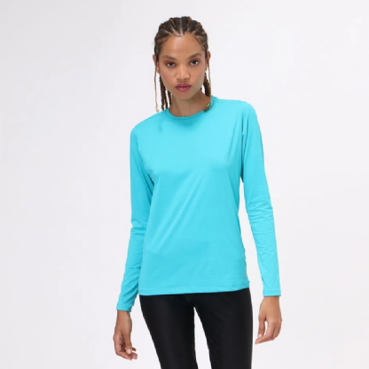 UVLINE CAMISETA UVPRO BR ML FEM AZUL PISCINA G