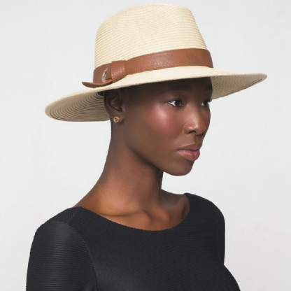UVLINE CHAPEU GIOVANA IMP FEM AREIA UN