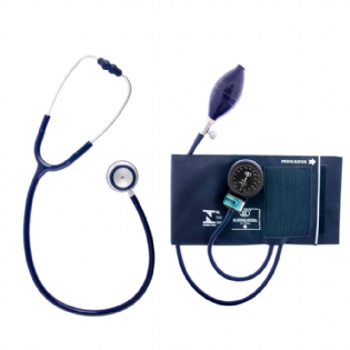 CONJUNTO ESFIGMO BIC ADULTO NY FECHO VELCRO AZUL EST AD DUP INOX PVC BLK CJ0945