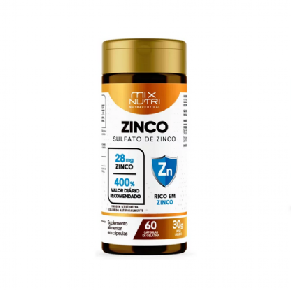 SULFATO ZINCO MIX NUTRI 30G 60CAPS/MIX