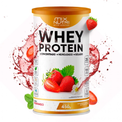 WHEY PROTEIN MIX NUTRI MORANGO LT 450G/MIX
