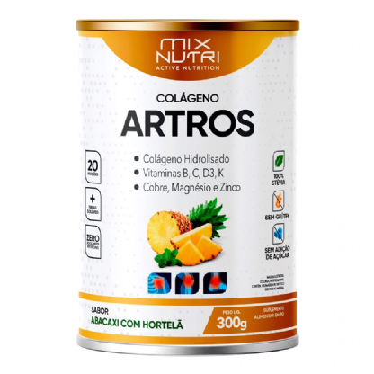 COLAGENO MIX NUTRI ARTROS ABACAXI HORTELA 300G/MIX