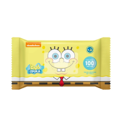 TOALHAS UMEDECIDAS BOB ESPONJA 100UN WIPEX