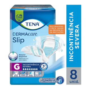 FRALDA TENA SLIP DERMACERE  G C/8 .
