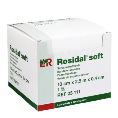ROSIDAL SOFT BANDAGEM DE ESPUMA 10CM X 0,4CM X 2,5M CX.COM 1 UND