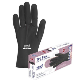 LUVA TPE FLEX PRETA  TAM M