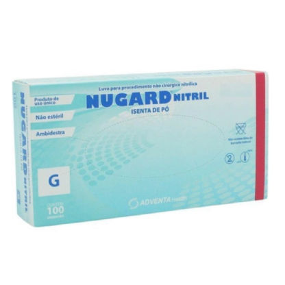 LUVA PROC NITRILICA AZUL NUGARD G