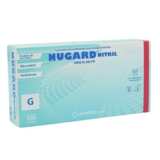 LUVA PROC NITRILICA AZUL NUGARD G