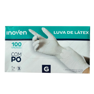 LUVA LATEX G C /PO CX 100UND
